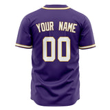 Custom Purple Baseball Jersey (With White Color)
