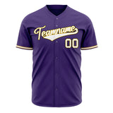 Custom Purple Baseball Jersey (With White Color)