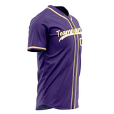 Custom Purple Baseball Jersey (With White Color)