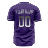 Custom Purple Baseball Jersey (With Gray Color)