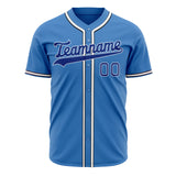 Custom Electric Blue Baseball Jersey (With Royal Color)