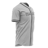 Custom Gray Baseball Jersey (With Black Color)