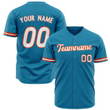 Custom Panther Blue Baseball Jersey (With White Color)