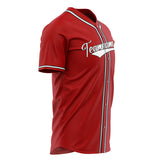 Custom Red Baseball Jersey (With White Color)