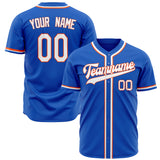 Custom Thunder Blue Baseball Jersey (With White Color)