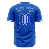 Custom Thunder Blue Baseball Jersey (With White Color)