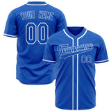 Custom Thunder Blue Baseball Jersey (With White Color)