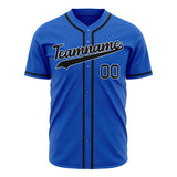 Custom Thunder Blue Baseball Jersey (With Black Color)