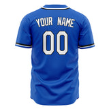 Custom Thunder Blue Baseball Jersey (With White Color)