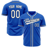 Custom Thunder Blue Baseball Jersey (With White Color)