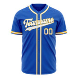 Custom Thunder Blue Baseball Jersey (With White Color)