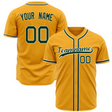 Custom Gold Baseball Jersey (With Black Color)