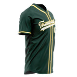 Custom Green Baseball Jersey (With White Color)