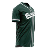 Custom Green Baseball Jersey (With White Color)