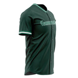 Custom Green Baseball Jersey (With Kelly Green Color)