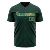 Custom Green Baseball Jersey (With Kelly Green Color)