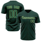 Custom Green Baseball Jersey (With Kelly Green Color)