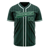 Custom Green Baseball Jersey (With Kelly Green White Pinstripe)