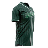 Custom Green Baseball Jersey (With Kelly Green White Pinstripe)