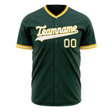 Custom Green Baseball Jersey (With White Color)