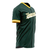 Custom Green Baseball Jersey (With White Color)