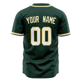 Custom Green Baseball Jersey (With White Color)