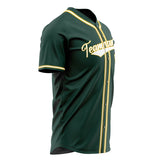 Custom Green Baseball Jersey (With White Color)