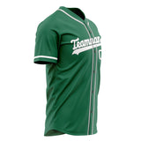 Custom Kelly Green Baseball Jersey (With White Color)