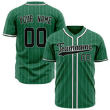 Custom Kelly Green Baseball Jersey (With Black Color)