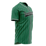 Custom Kelly Green Baseball Jersey (With Black Color)