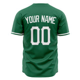 Custom Kelly Green Baseball Jersey (With White Color)