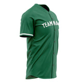 Custom Kelly Green Baseball Jersey (With White Color)