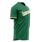 Custom Kelly Green Baseball Jersey (With White Color)