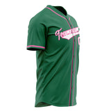 Custom Kelly Green Baseball Jersey (With White Color)