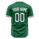 Custom Kelly Green Baseball Jersey (With White White Pinstripe)