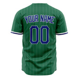 Custom Kelly Green Baseball Jersey (With Royal White Pinstripe)