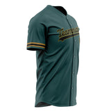 Custom Midnight Green Baseball Jersey (With Black Color)