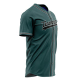 Custom Midnight Green Baseball Jersey (With Black Color)