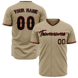 Custom Sand Baseball Jersey (With Black Color)