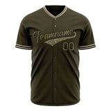 Custom Olive Baseball Jersey (With Camo Color)