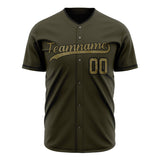 Custom Olive Baseball Jersey (With Camo Color)