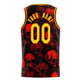 Custom Red Skull Basketball Jersey