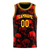 Custom Red Skull Basketball Jersey