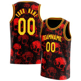 Custom Red Skull Basketball Jersey