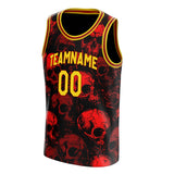 Custom Red Skull Basketball Jersey