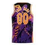 Custom Purple Skull Basketball Jersey