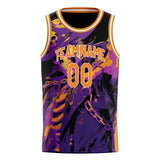 Custom Purple Skull Basketball Jersey