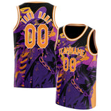 Custom Purple Skull Basketball Jersey