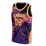 Custom Purple Skull Basketball Jersey