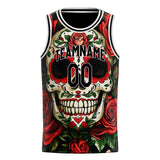 Custom Red Skull Basketball Jersey